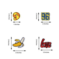 Embroidered Iron on Patches, Cute Sewing Applique for Clothes Dress, 43PCS