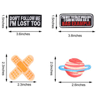 Words Slogan Cool Embroidered Iron on Patches, Cute Sewing Applique for Motorcycle Biker Jackets Jeans Backpacks Caps (22PCS)