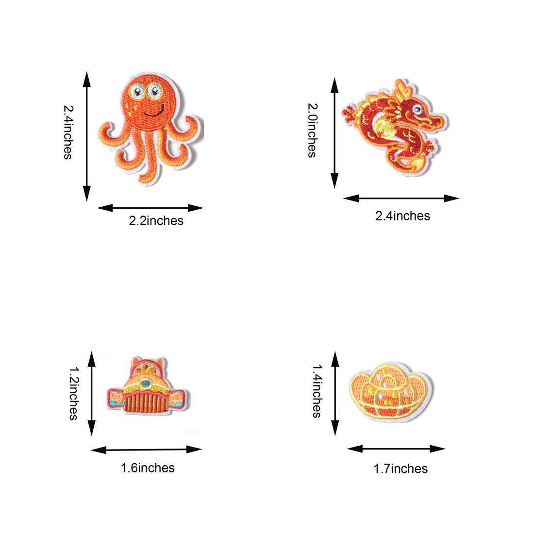 Embroidered Iron on Patches, Cute Sewing Applique for Clothes Dress, 26PCS Cartoon Animals