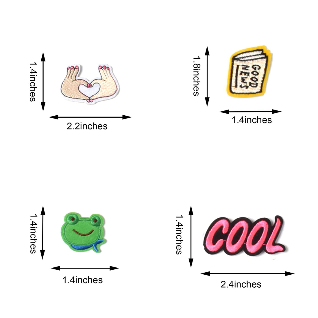 Embroidered Iron on Patches, Cute Sewing Applique for Jackets, Hats, Backpacks, Jeans, DIY Accessories, (70PCS)