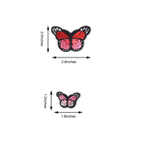 Butterfly Iron on Patches, Embroidered Sew Applique Repair Patch, 24PCS