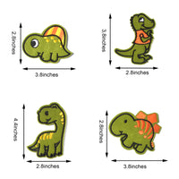 Embroidered Iron on Patches, Cute Sewing Applique for Clothes Dress, 10PCS Dinosaurs