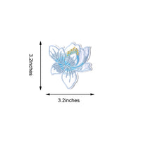 Embroidered Iron on Patches, Cute Sewing Applique for Clothes Dress, 3.14 inch Flowers