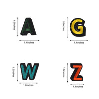 Iron on Sew on Letter Patches for Clothes, 26pcs Alphabet A to Z, Colorful