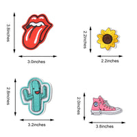 Embroidered Iron on Patches, Cute Sewing Applique for Jackets, Hats, Backpacks, Jeans, DIY Accessories, (22PCS)