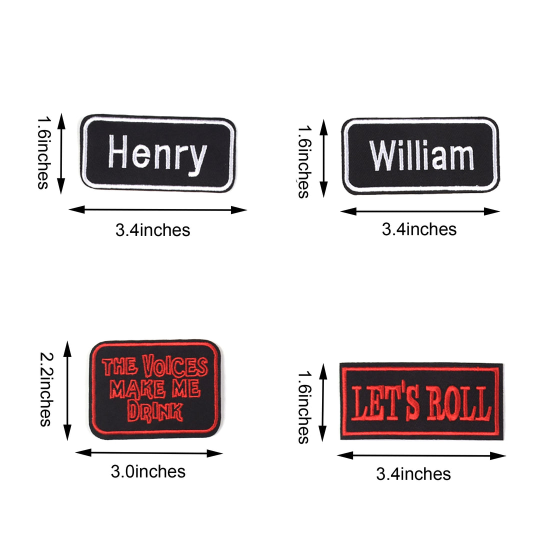 Words Slogan Cool Embroidered Iron on Patches, Cute Sewing Appliques, Let's Roll Set