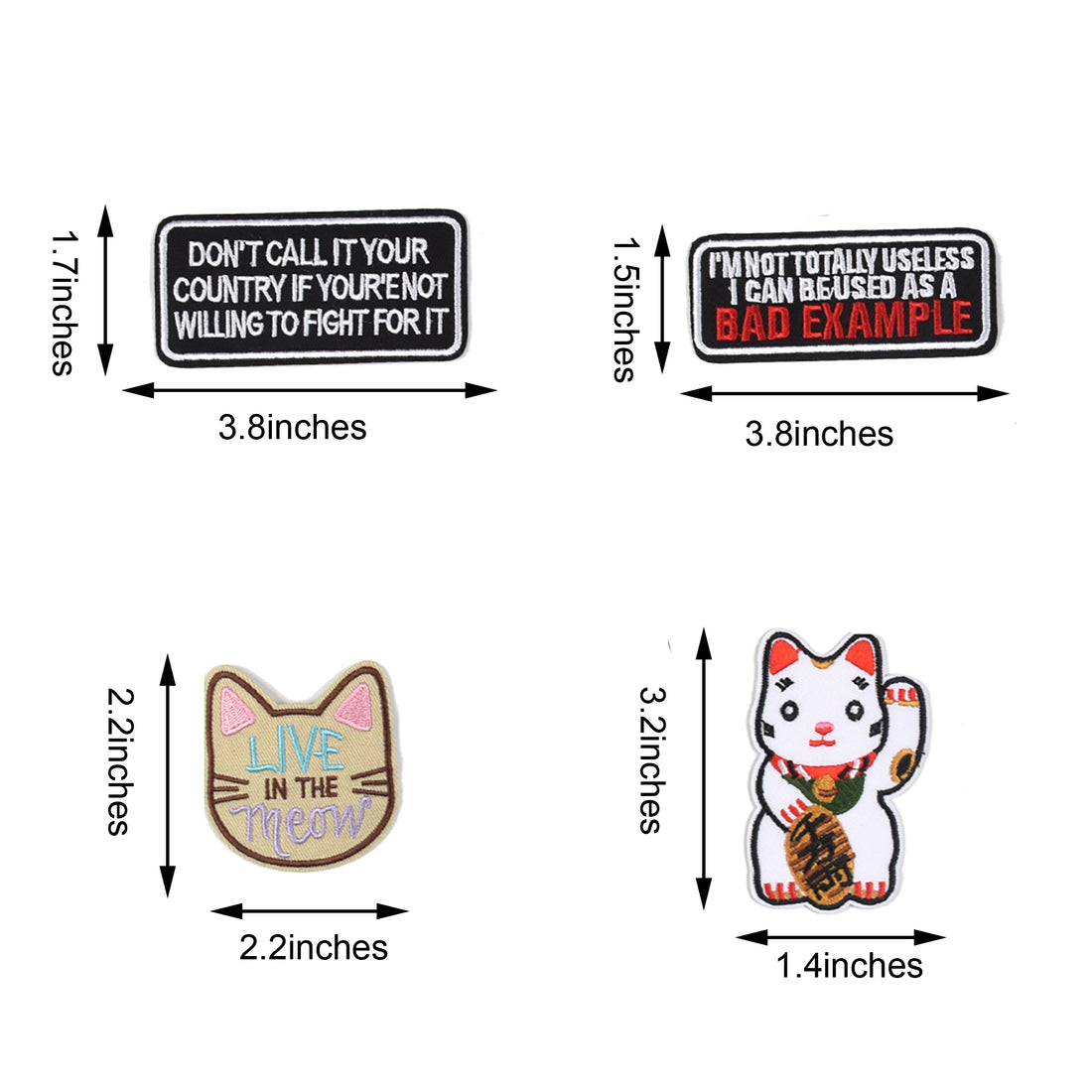 Embroidered Iron on Patches, Cute Sewing Applique for Jackets, Hats, Backpacks, Jeans, DIY Accessories, (22PCS)