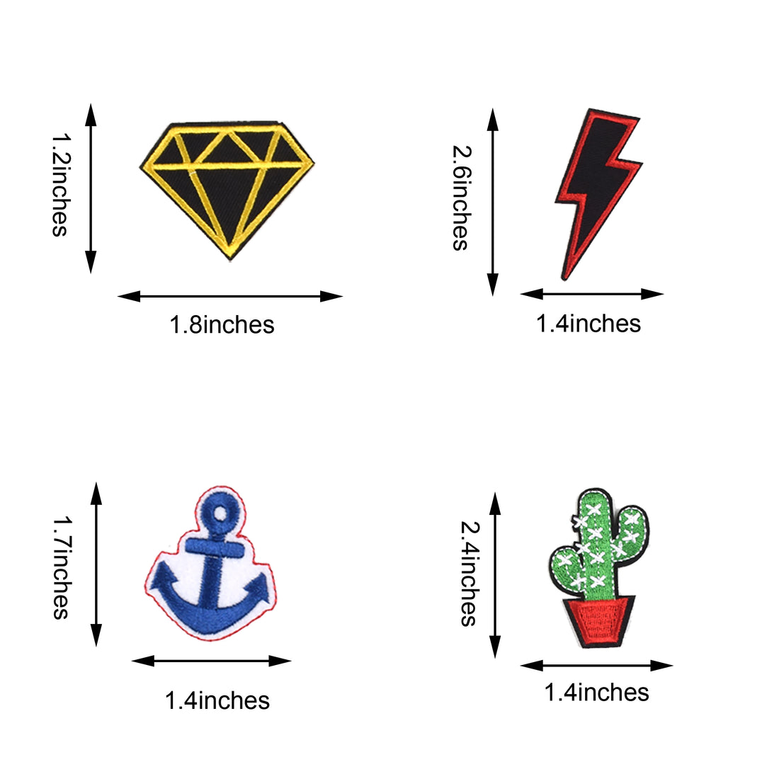 Words Slogan Cool Embroidered Iron on Patches, Cute Sewing Applique for Motorcycle Biker Jackets Jeans Backpacks Caps (22PCS)
