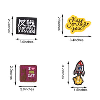 Words Slogan Cool Embroidered Iron on Patches, Cute Sewing Applique for Motorcycle Biker Jackets Jeans Backpacks Caps (22PCS)