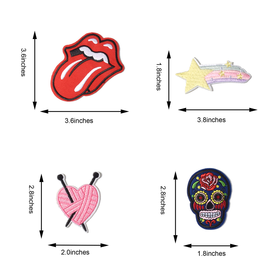 Embroidered Iron on Patches, Cute Sewing Applique for Clothes Dress, Assorted for Girls 32PCS
