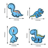 Embroidered Iron on Patches, Cute Sewing Applique for Clothes Dress, 10PCS Dinosaurs