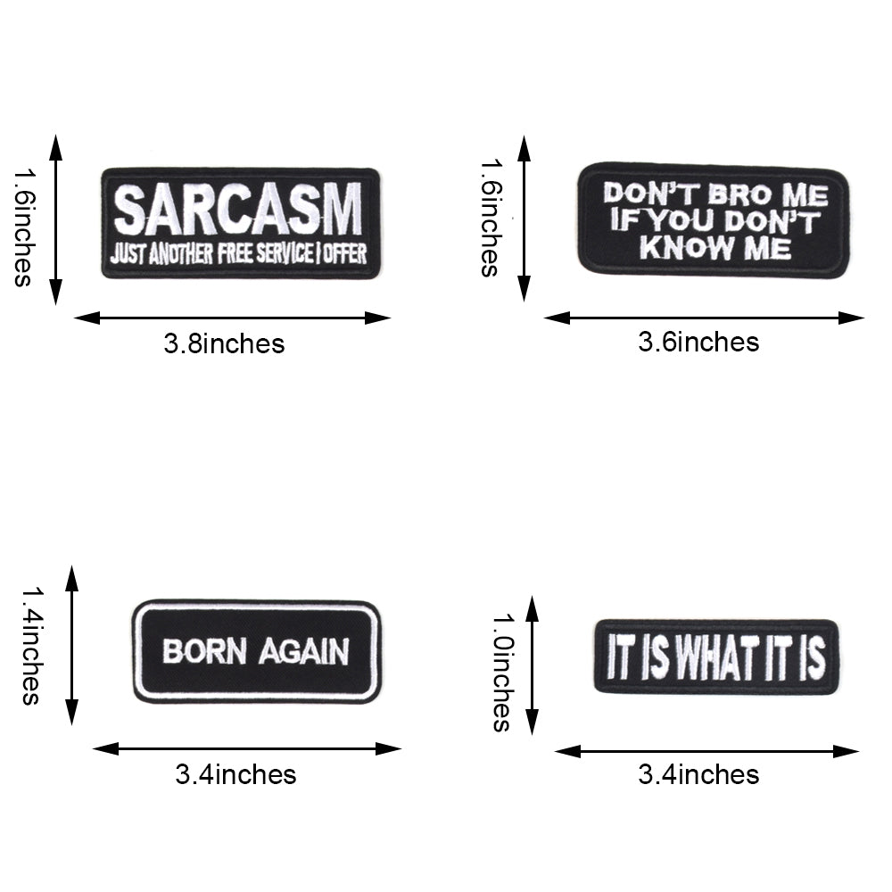 Words Slogan Cool Embroidered Iron on Patches, Cute Sewing Appliques, It Is What It Is Set