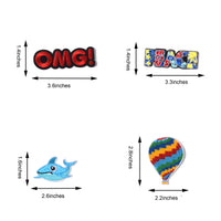 Embroidered Iron on Patches, Cute Sewing Applique for Clothes Dress, 30PCS Assorted for Girls