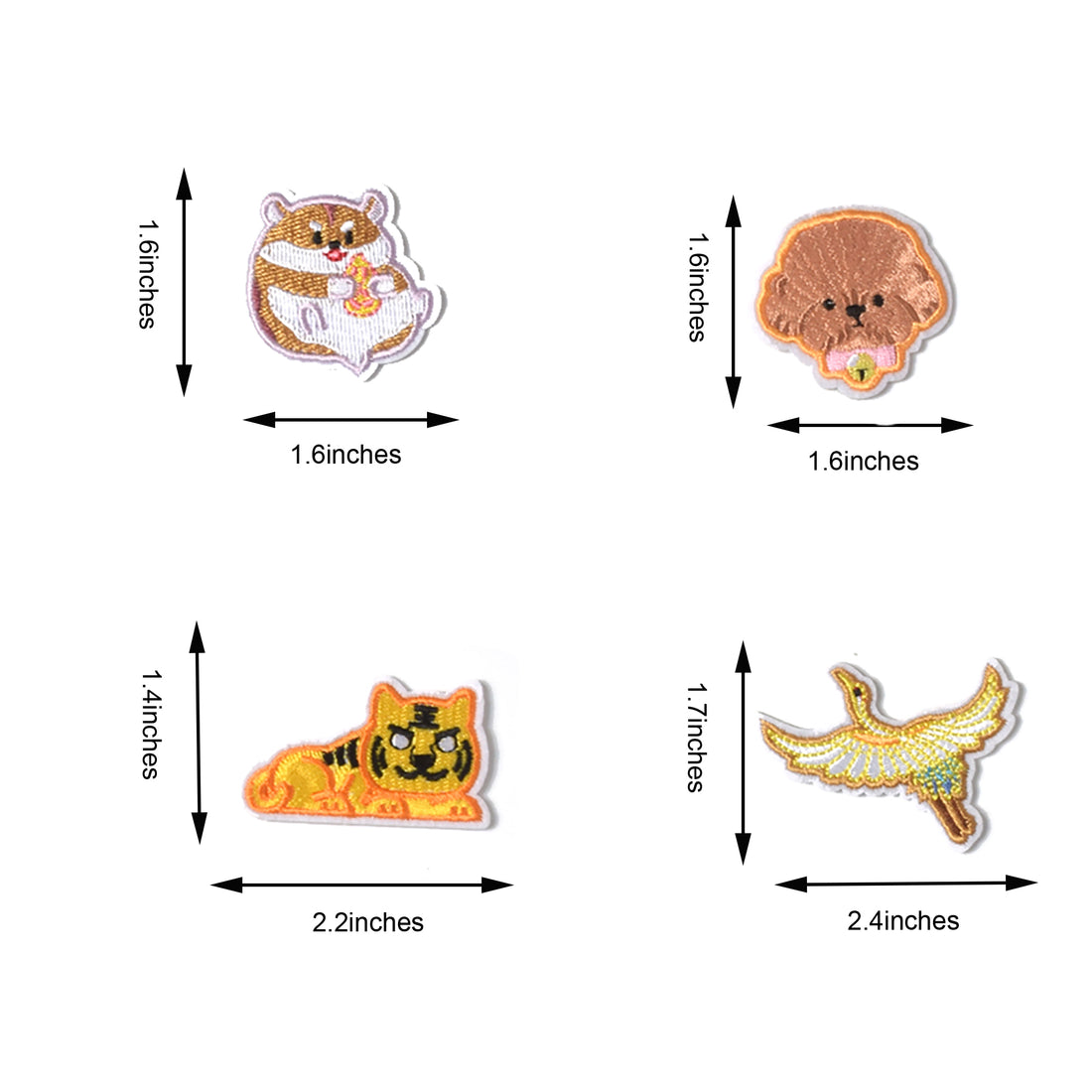 Embroidered Iron on Patches, Cute Sewing Applique for Clothes Dress, 26PCS Cartoon Animals