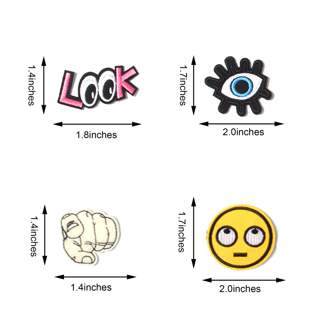Embroidered Iron on Patches, Cute Sewing Applique for Jackets, Hats, Backpacks, Jeans, DIY Accessories, (70PCS)