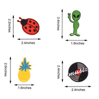 Embroidered Iron on Patches, Cute Sewing Applique for Jackets, Hats, Backpacks, Jeans, DIY Accessories, (22PCS)