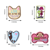 Embroidered Iron on Patches, Cute Sewing Applique for Clothes Dress, Style Cute Pets