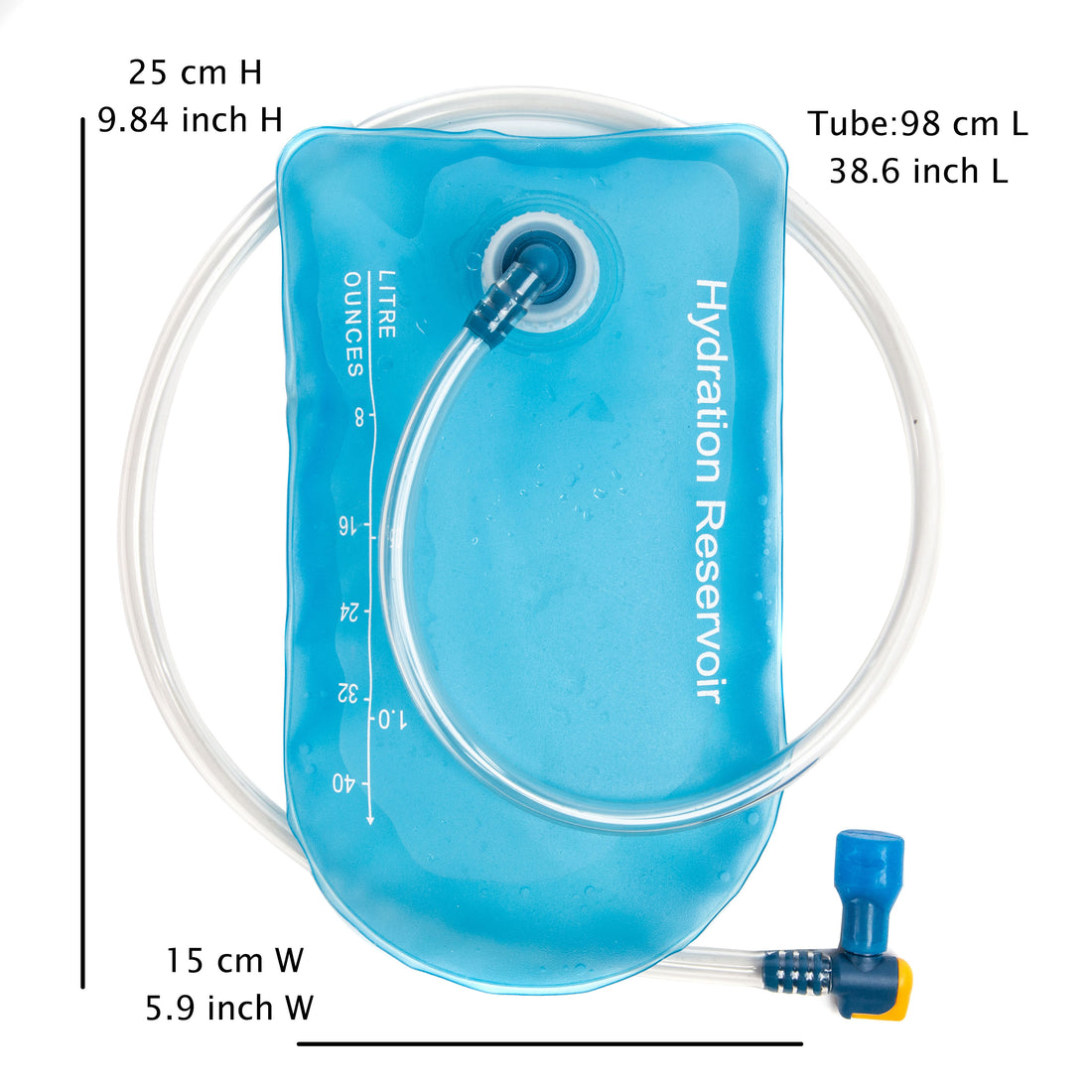 Blue TPU Water Bladder 1L Hydration pack Water Bags Reservoir For Running Cycling Hydration Water Storage Bag