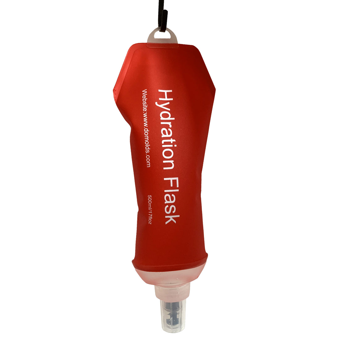 500ML Red Soft TPU Flask Running Water Bottle Water Flask Hydration Flasks for Hiking Camping Running Travelling