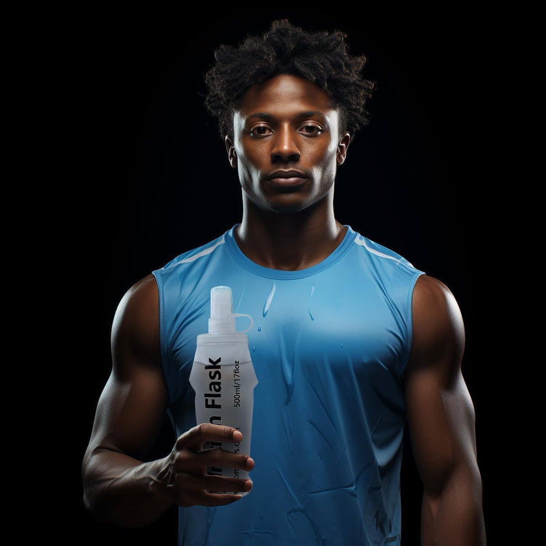 150ml 250ml 500ml White Recycable, food-graded, safety collapsible soft flask hydration bottle FDA approved leakproof flask for camping, running, hiking etc