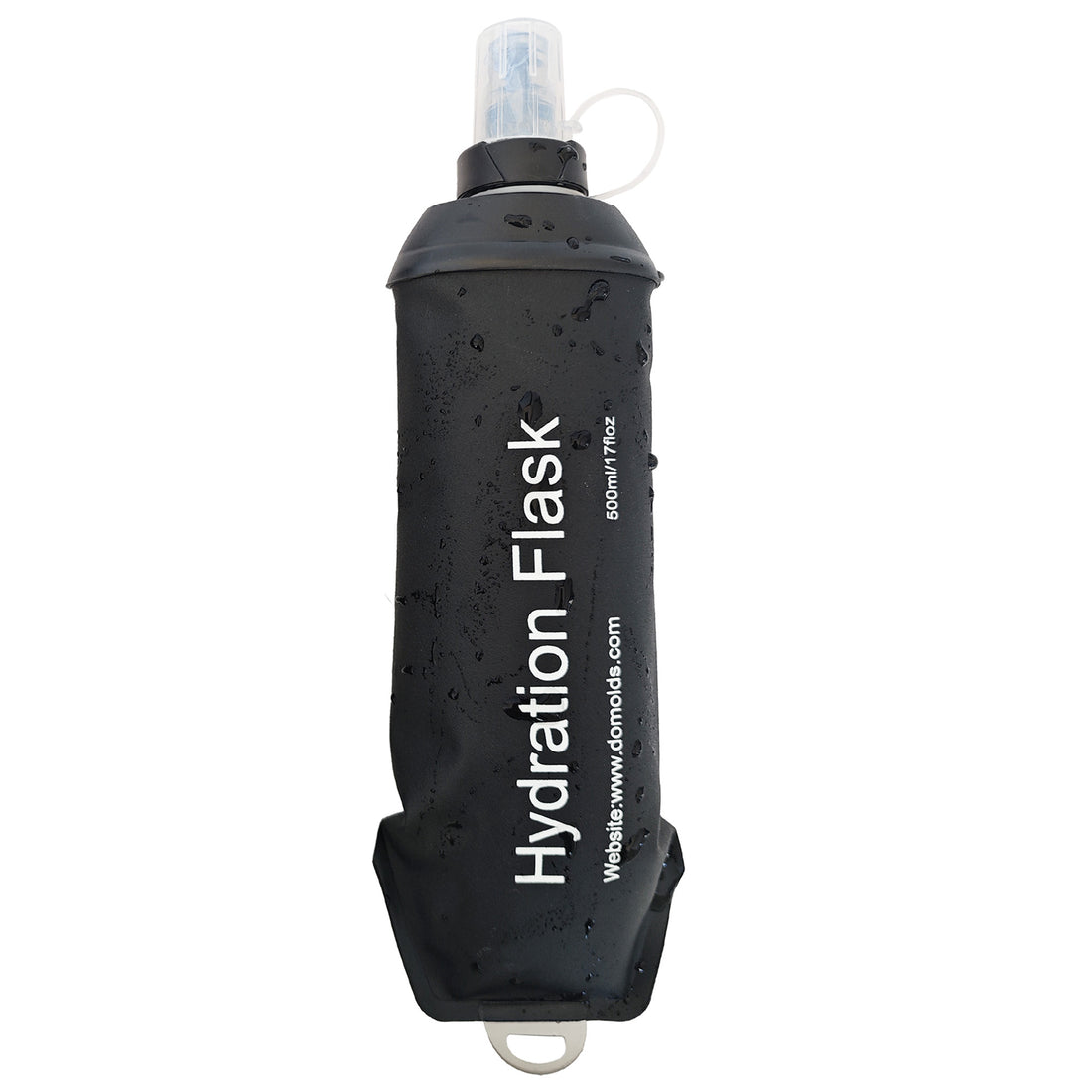 150ml 250ml 500ml Black Recycable, food-graded, safety collapsible soft flask Collapsible Water Bottle Foldable Water Bottle Soft Flask 500ml for Running, Cycling, Camping, Hiking