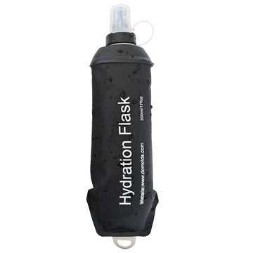 150ml 250ml 500ml Black Recycable, food-graded, safety collapsible soft flask Collapsible Water Bottle Foldable Water Bottle Soft Flask 500ml for Running, Cycling, Camping, Hiking