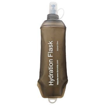 150ml 250ml 500ml Gray Recycable, food-graded, safety collapsible soft flask Collapsible Water Bottle Foldable Water Bottle Soft Flask 500ml for Running, Cycling, Camping, Hiking