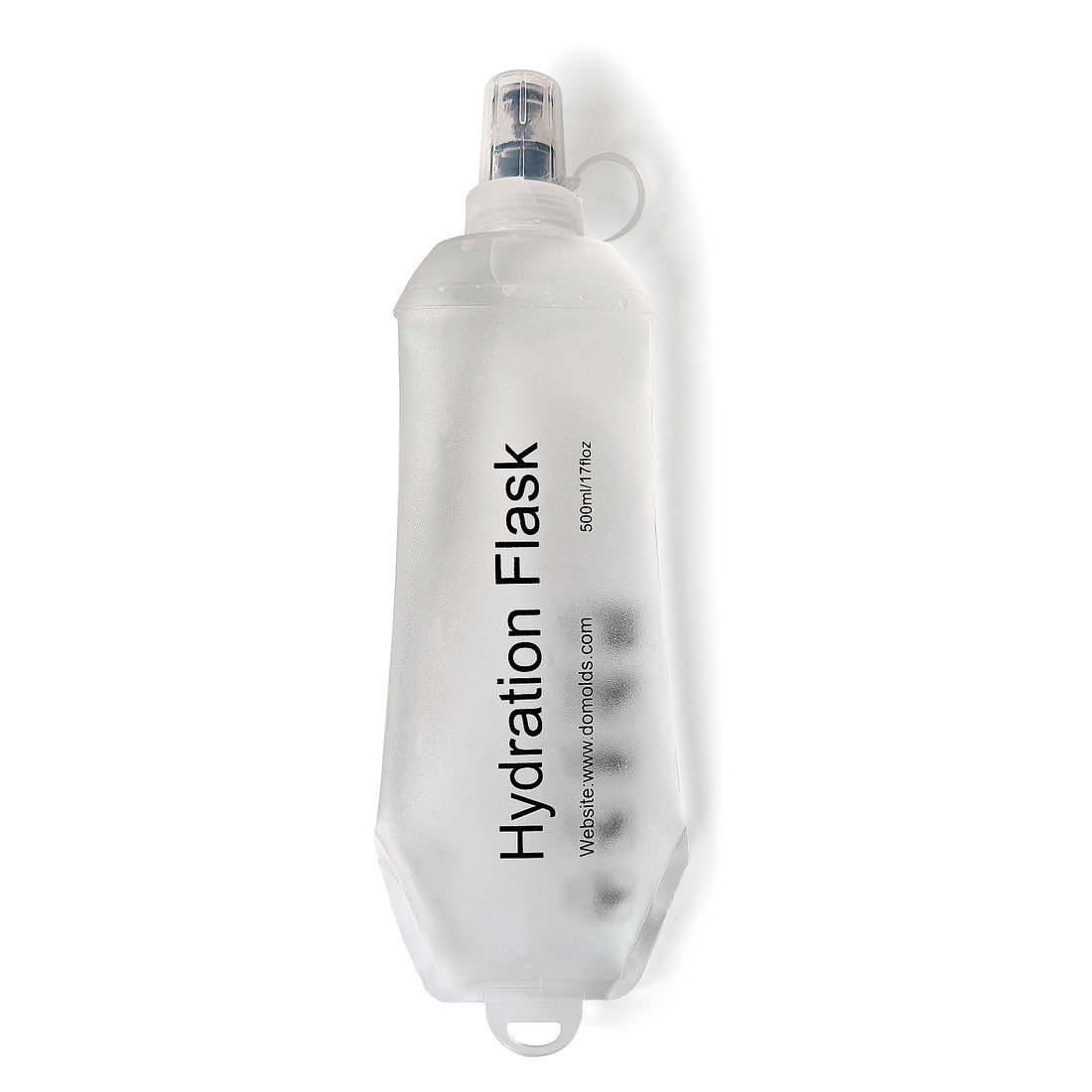 500ml 250ml 150ml See Through White Recycable, food-graded, safety collapsible soft flask hydration bottle FDA approved leakproof flask for camping, running, hiking etc