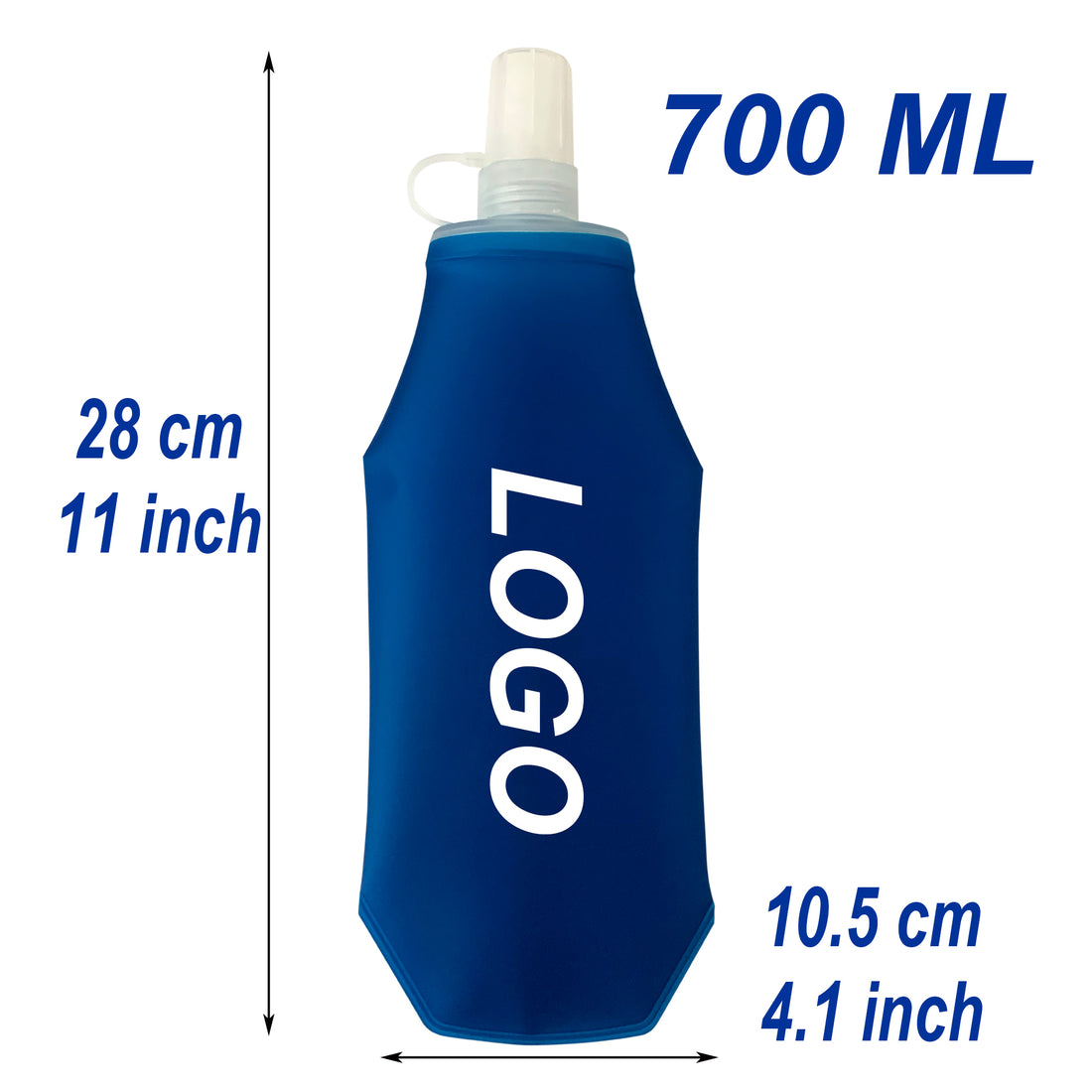 Soft Water Flask 700 ML 500 ML BPA Free Food Safety Running Water Bottle Collapsible Flask For Racing, Hiking, Camping, Cycling