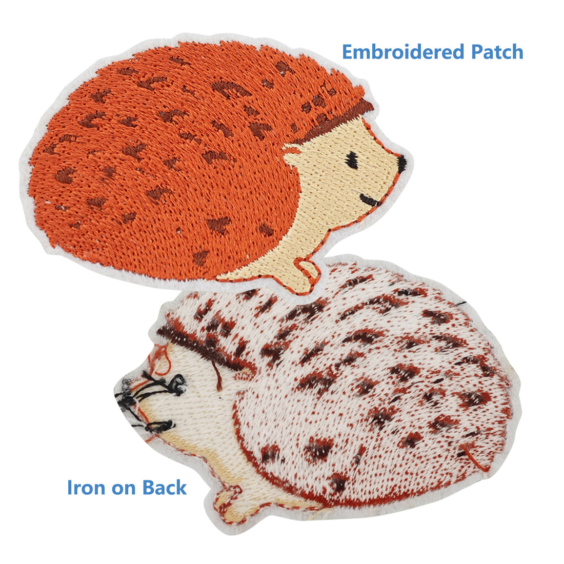 8Pcs Fox Patches Embroidered Iron on Vivid hedgehog Bright Color Animal Patch for Clothes, Iron-on Patches / Sew-on Appliques Patches for Clothing, Jackets, Backpacks, Caps, Jeans
