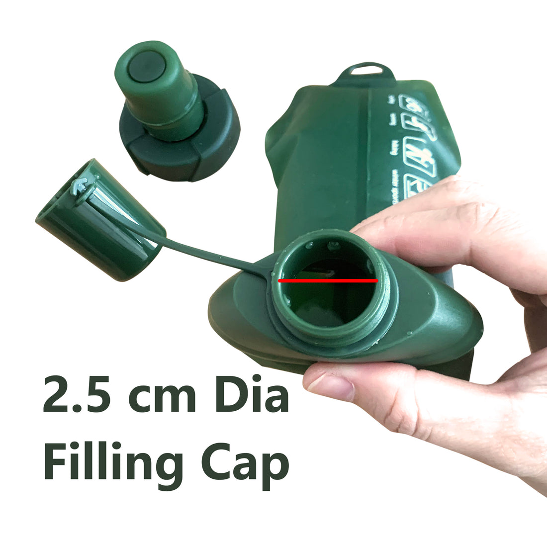 150ML Army Green Recycable, food-graded, safety collapsible soft flask hydration bottle FDA approved leakproof soft flask for running, hiking, camping, travelling etc