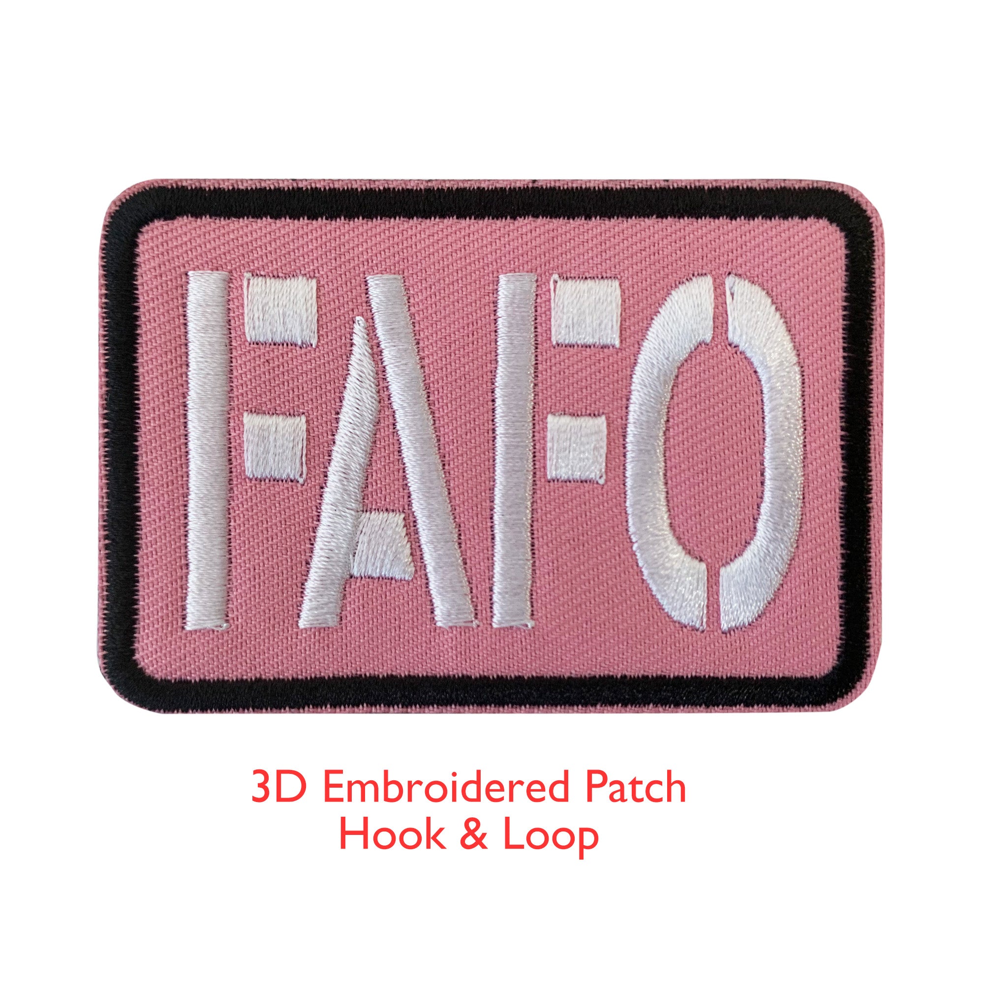 Pink FAFO Tactical Patches, Hook and Loop Embroidered Patch Tactical B ...