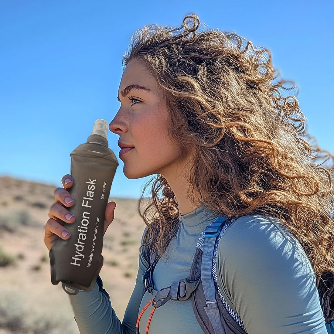 150ml 250ml 500ml Gray Recycable, food-graded, safety collapsible soft flask Collapsible Water Bottle Foldable Water Bottle Soft Flask 500ml for Running, Cycling, Camping, Hiking