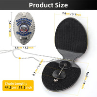 Neck Chain Badge with Faux Leather Badge Holder Pin-on Alloy Security Badge