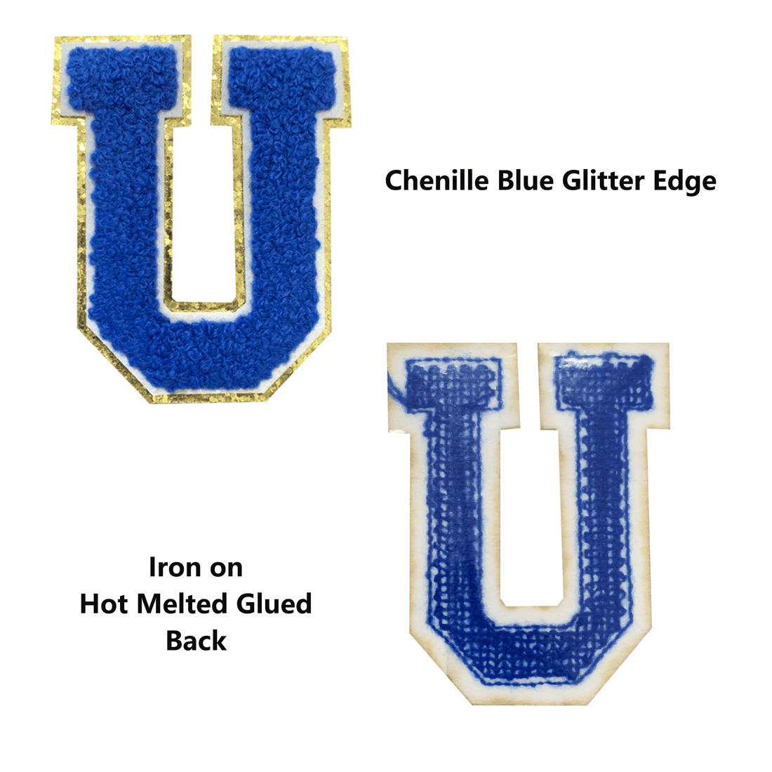 9PCS Different Color USA Chenille Patches, Colorful USA Chenille Patches, Bright Vivid Colors, Sew on/Iron on Glitter Patch Applique for Clothes, Dress, Hat, Jeans, DIY Accessories