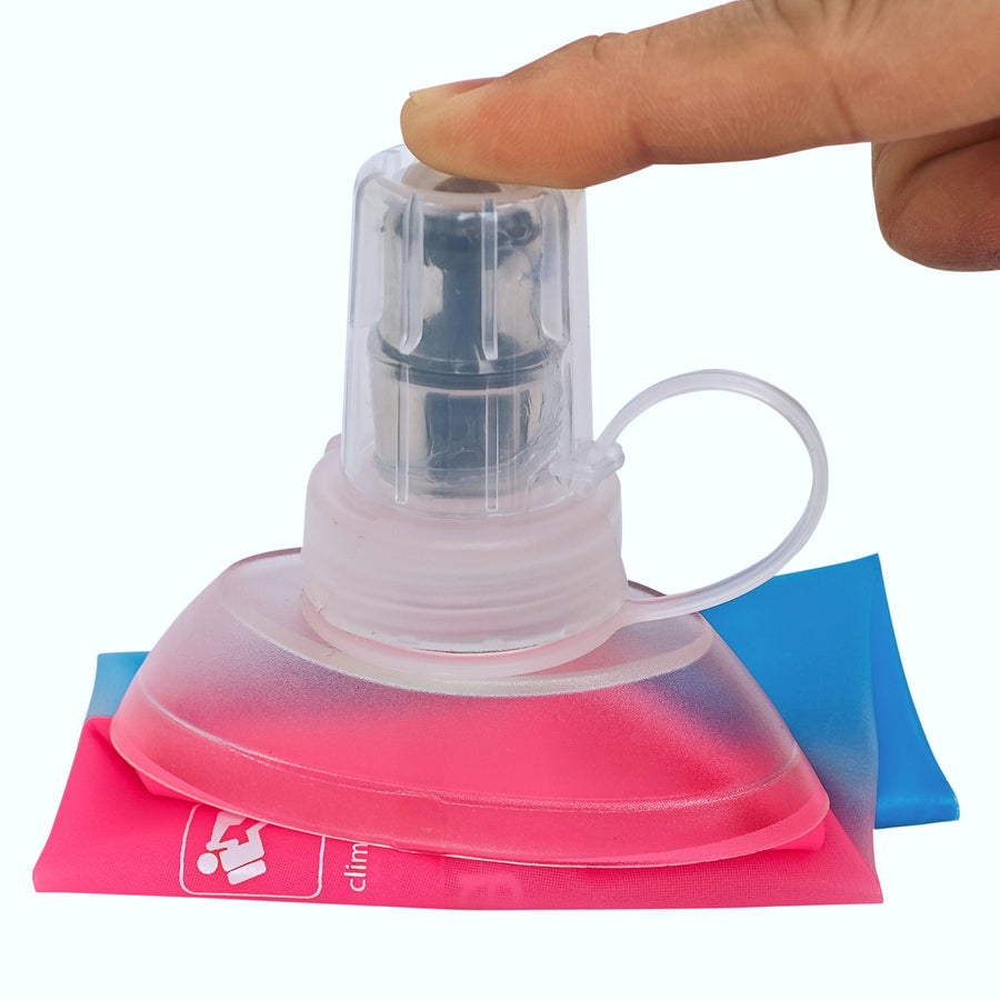 250ML 500ML Colorful Gradient Soft TPU Flask Running Water Bottle Water Flask Hydration Flasks for Hiking Camping Running Travelling