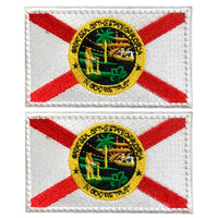 State of Florida Flag Hook and Loop Embroidered Patch for Uniform, Tactical Bag, Jacket, Jeans, and Hats