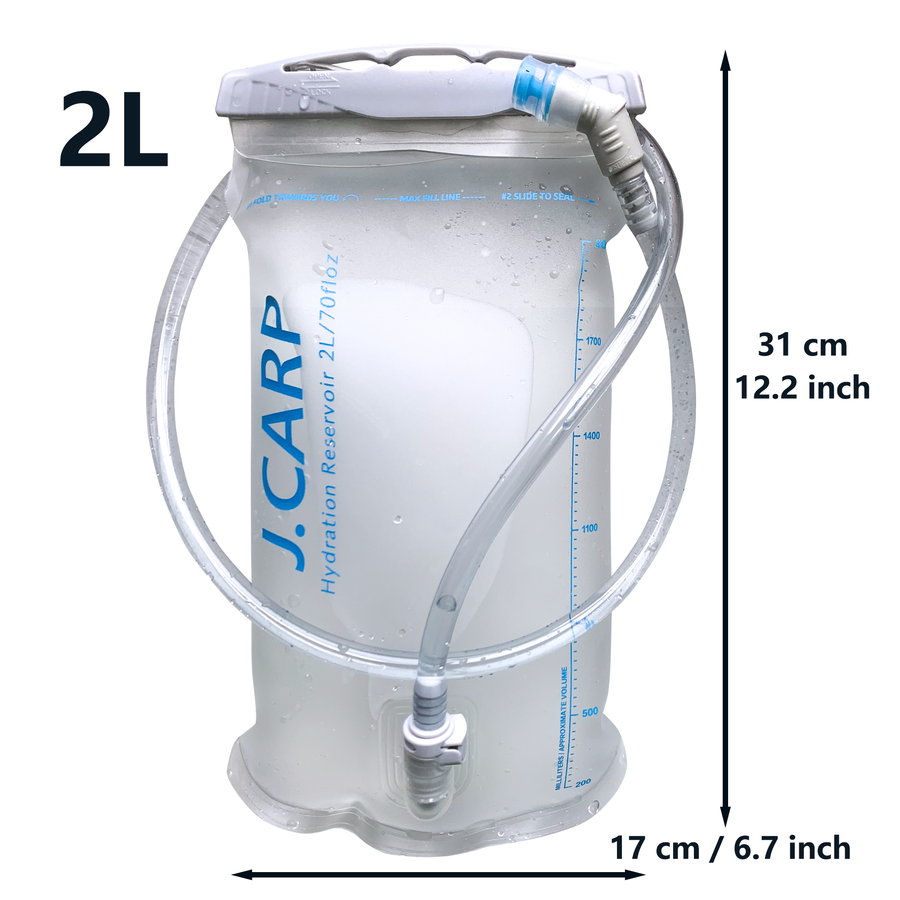 White Water Bladder Hydration Backpack 2L Large Capacity TPU Water Bags Reservoir For Running Cycling Hydration Water Storage Bag