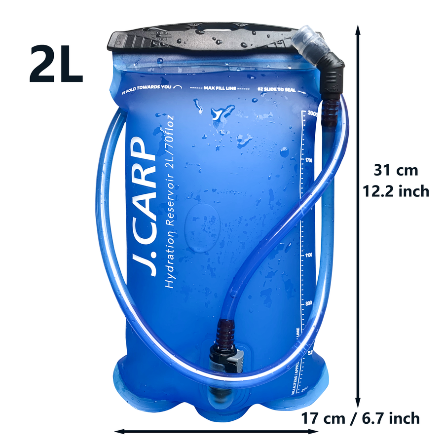 Blue Water Bladder Hydration Backpack 2L Large Capacity TPU Water Bags Reservoir For Running Cycling Hydration Water Storage Bag