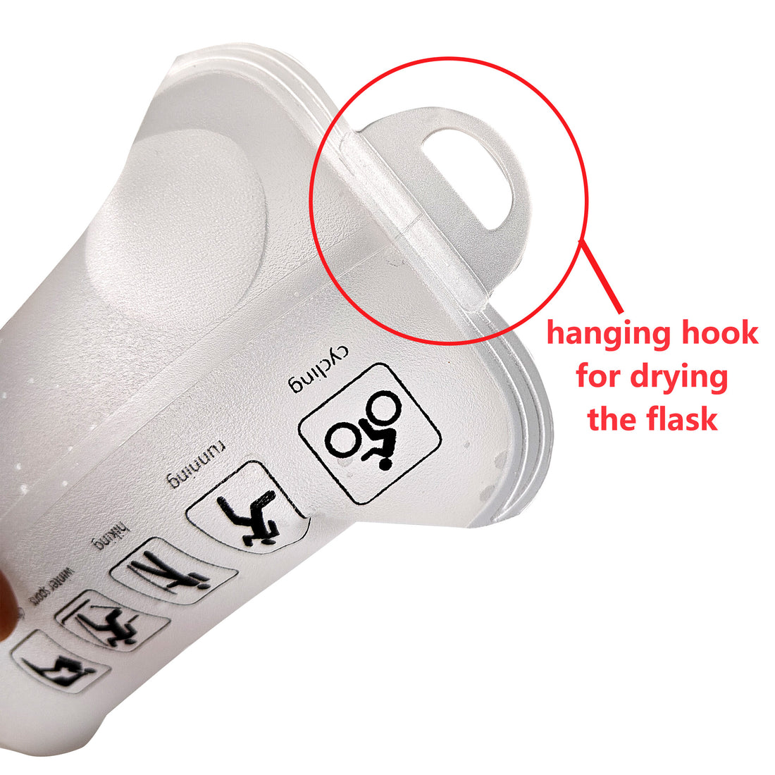 500ml 250ml 150ml See Through White Recycable, food-graded, safety collapsible soft flask hydration bottle FDA approved leakproof flask for camping, running, hiking etc