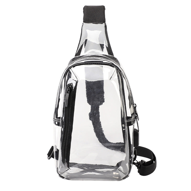 Clear Sling Bag, School Bag, Travel Bag, PVC Bag See Through Bag Clear –  DING YI