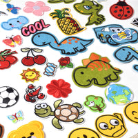 Embroidered Iron on Patches, Cute Sewing Applique for Clothes Dress, 60PCS