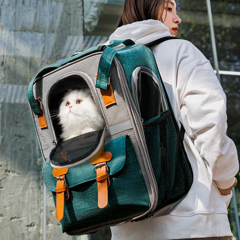 New Design Cat Carrier, Dog Carrier, Pet Carrier, Foldable Waterproof Oxford Cloth Backpack, Portable Bag Carrier for Camping, Hiking, Overnight Travel