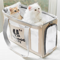 Custom Logo Transparent Cat Carrier, Dog Carrier, Pet Carrier, Portable Hand Bag Carrier for Small to Medium Cat and Small Dog