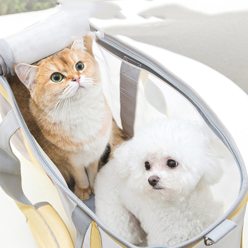 Transparent Cat Carrier, Dog Carrier, Pet Carrier, Portable Hand Bag Carrier for Small to Medium Cat and Small Dog