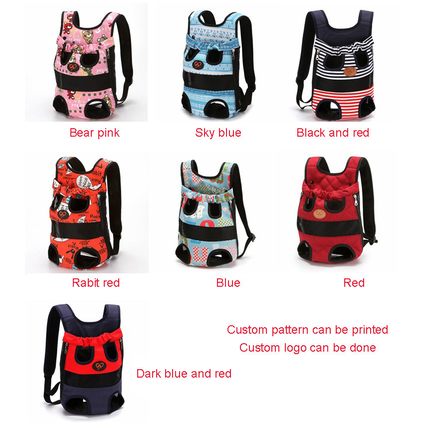 New Design Pet Carrier Backpack, Comfortable Pet Front Cat Dog Carrier Backpack Travel Bag, Legs Out, Easy-Fit for Traveling Hiking Camping for Small Medium Dogs Cats Puppies