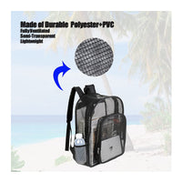 Net Bag See Through Bag Clear Bag Stadium Approved, Transparent See Through Clear Backpack, School Bag for Work, Sports Games