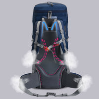 60L Hiking Backpack Trekking Backpack Climbing Backpack with Rain Cover for Hiking, Trekking, Camping
