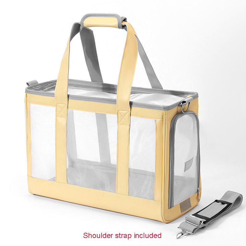 Transparent Cat Carrier, Dog Carrier, Pet Carrier, Portable Hand Bag Carrier for Small to Medium Cat and Small Dog