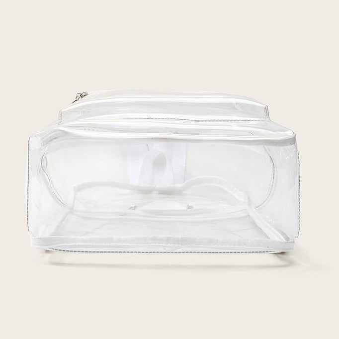 Classic Bookbag, School Bag, Travel Bag, PVC Bag See Through Bag Clear Bag Stadium Approved, Transparent See Through Clear Backpack, School Bag for Work, Sports Games